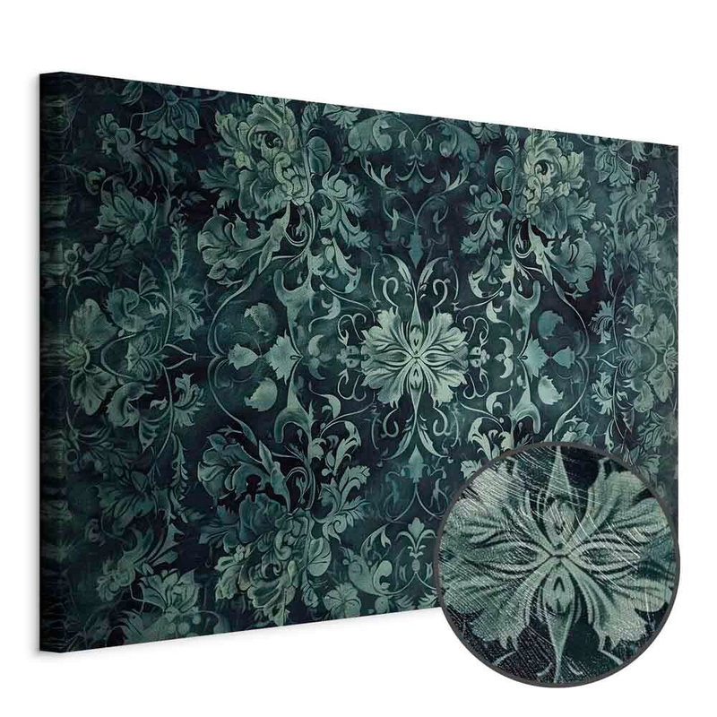 Produktvy av Oriental pattern carpet. En rund detaljförstoring visar den strukturerade gelytan.