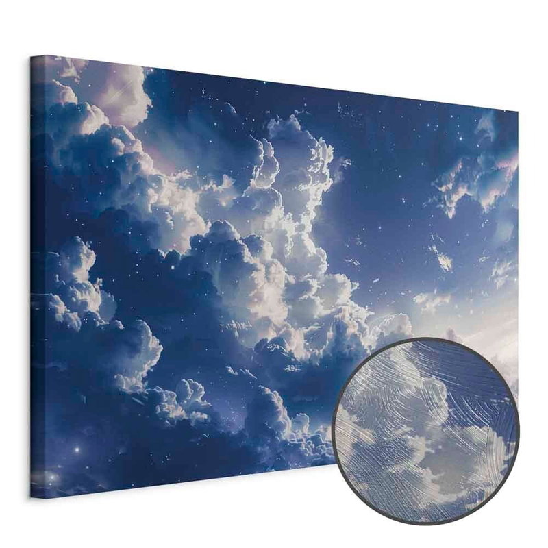 Produktvy av Starry clouds and delicate. En rund detaljförstoring visar den strukturerade gelytan.