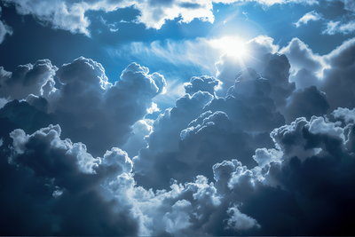 Vooraanzicht van Animated scenery the sun. De volledige gedrukte compositie is te zien zonder het schuine productaanzicht of de detailopname van het geloppervlak.