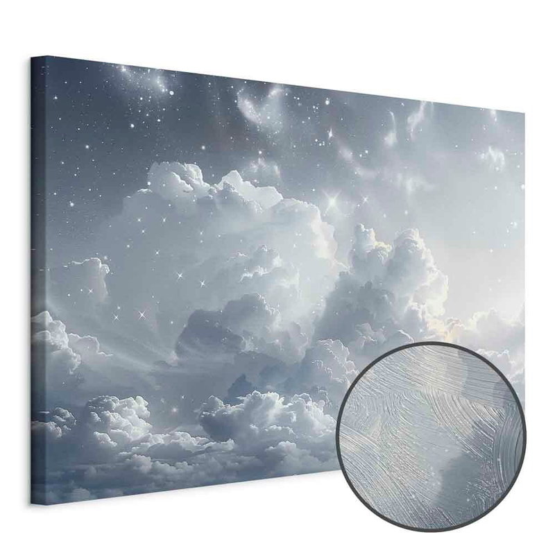 Produktvy av Astral calm stars scattered. En rund detaljförstoring visar den strukturerade gelytan.