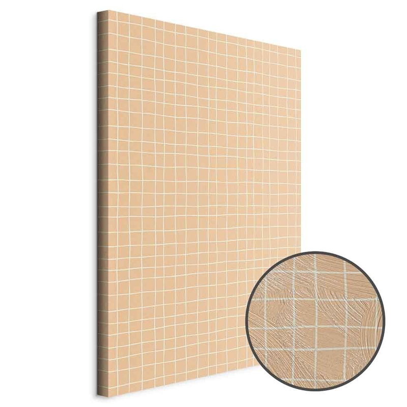Produktvy av Waving lines - creamy grid. En rund detaljförstoring visar den strukturerade gelytan.