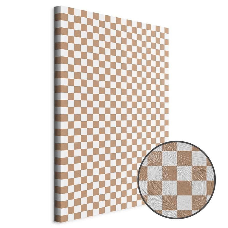 Produktvy av Checkerboard pattern -. En rund detaljförstoring visar den strukturerade gelytan.