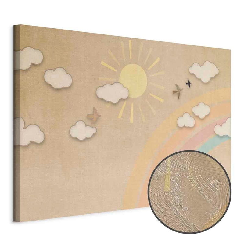 Produktvy av Holiday sky - sunny day with. En rund detaljförstoring visar den strukturerade gelytan.