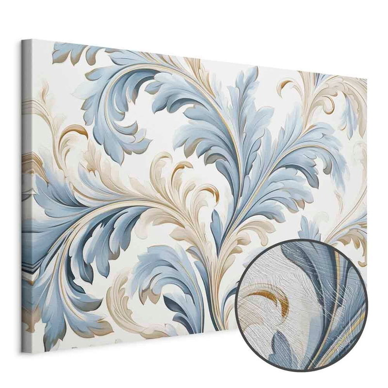 Produktvy av Baroque ornaments in light. En rund detaljförstoring visar den strukturerade gelytan.