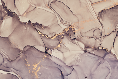 Vooraanzicht van Watercolour abstraction -. De volledige gedrukte compositie is te zien zonder het schuine productaanzicht of de detailopname van het geloppervlak.