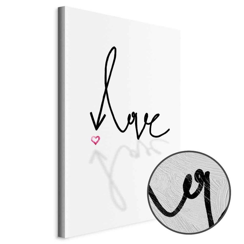 Produktvy av This is love. En rund detaljförstoring visar den strukturerade gelytan.