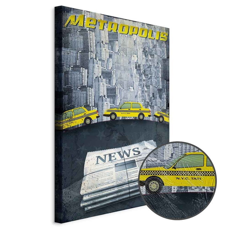 Produktvy av Metropolis. En rund detaljförstoring visar den strukturerade gelytan.