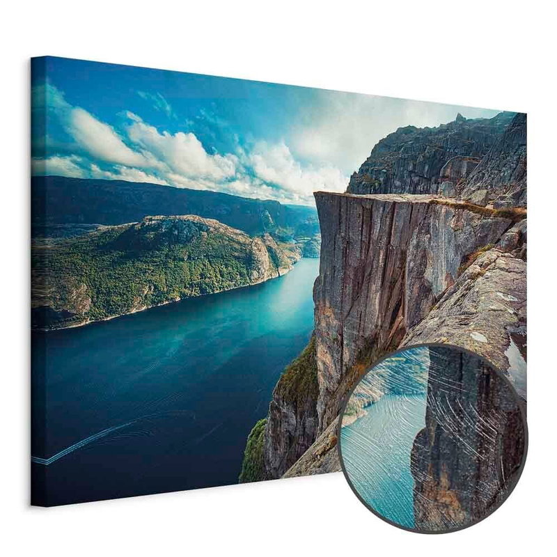 Produktvy av Rock city. En rund detaljförstoring visar den strukturerade gelytan.