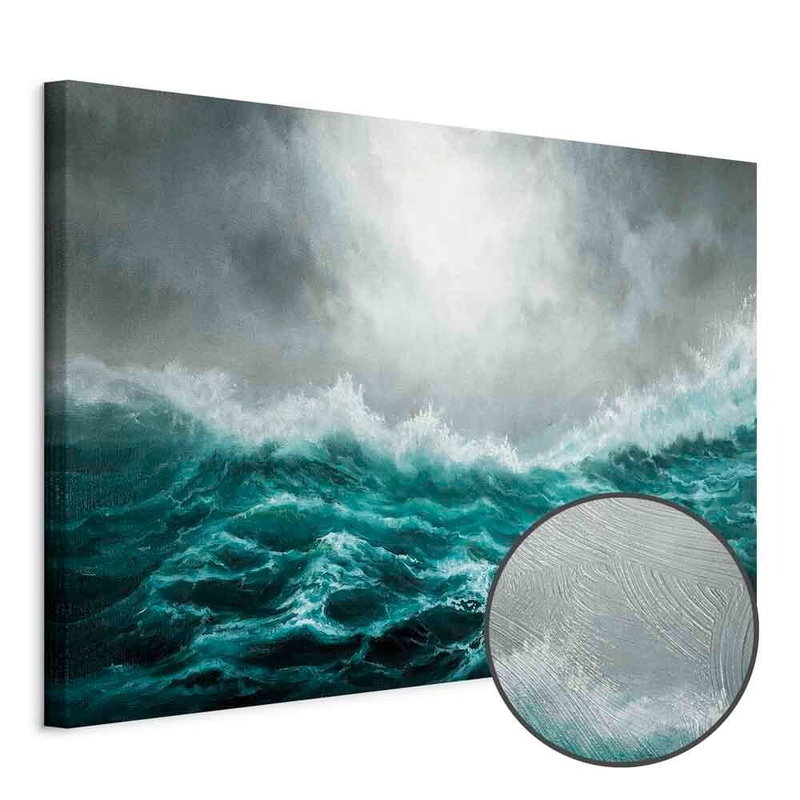 Produktvy av Restless ocean wide. En rund detaljförstoring visar den strukturerade gelytan.