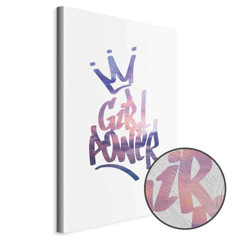 Produktvy av Girl power. En rund detaljförstoring visar den strukturerade gelytan.