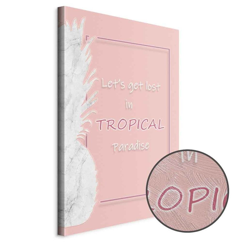 Produktvy av Let& s get lost in tropical. En rund detaljförstoring visar den strukturerade gelytan.