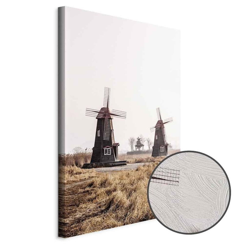 Produktvy av Wooden windmill. En rund detaljförstoring visar den strukturerade gelytan.