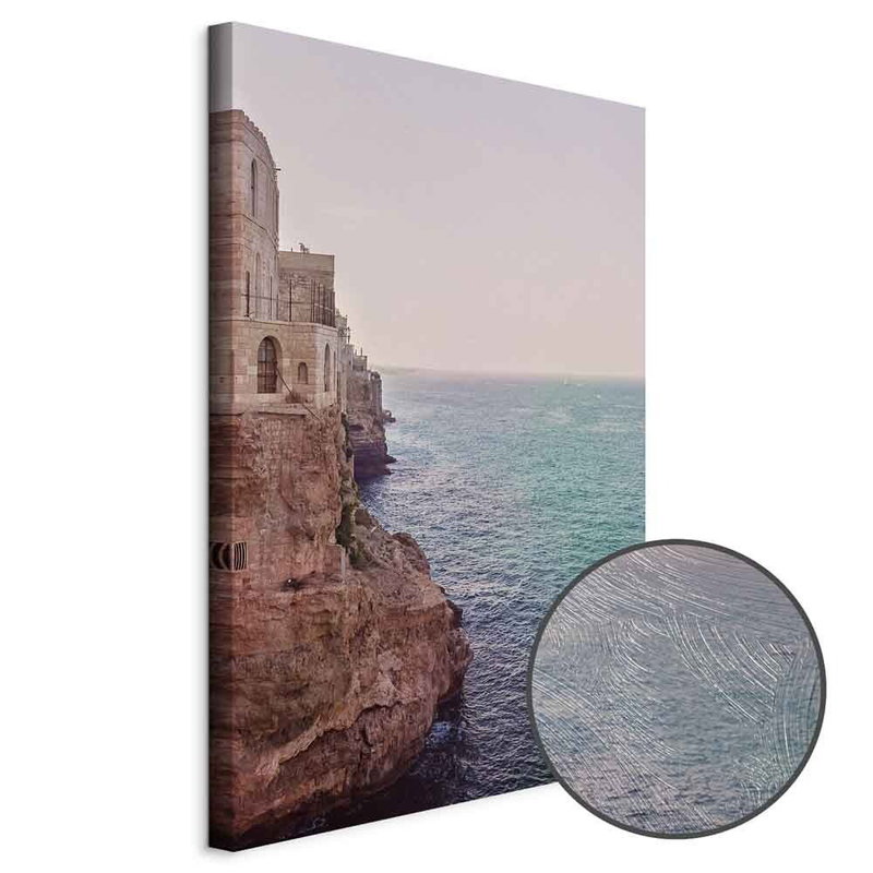 Produktvy av Turquoise coast. En rund detaljförstoring visar den strukturerade gelytan.