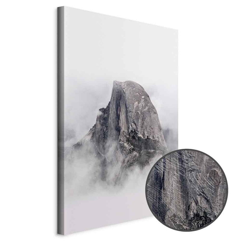 Produktvy av Half dome. En rund detaljförstoring visar den strukturerade gelytan.