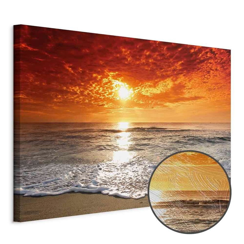 Produktvy av Gorgeous beach. En rund detaljförstoring visar den strukturerade gelytan.