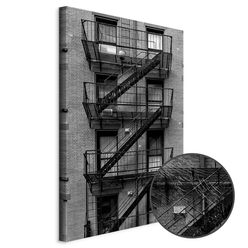 Produktvy av Emergency exit. En rund detaljförstoring visar den strukturerade gelytan.