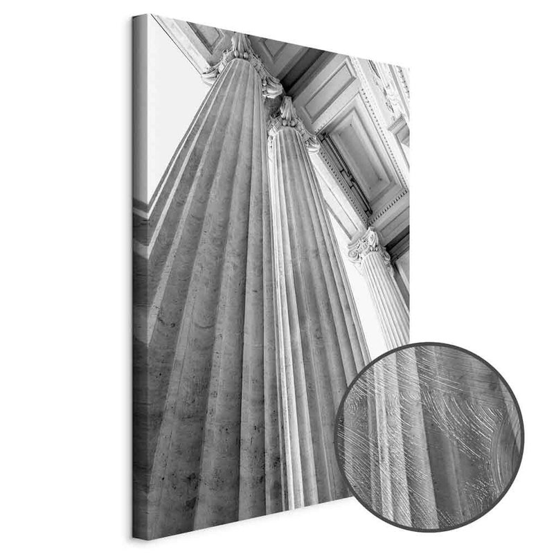Produktvy av Stone columns. En rund detaljförstoring visar den strukturerade gelytan.