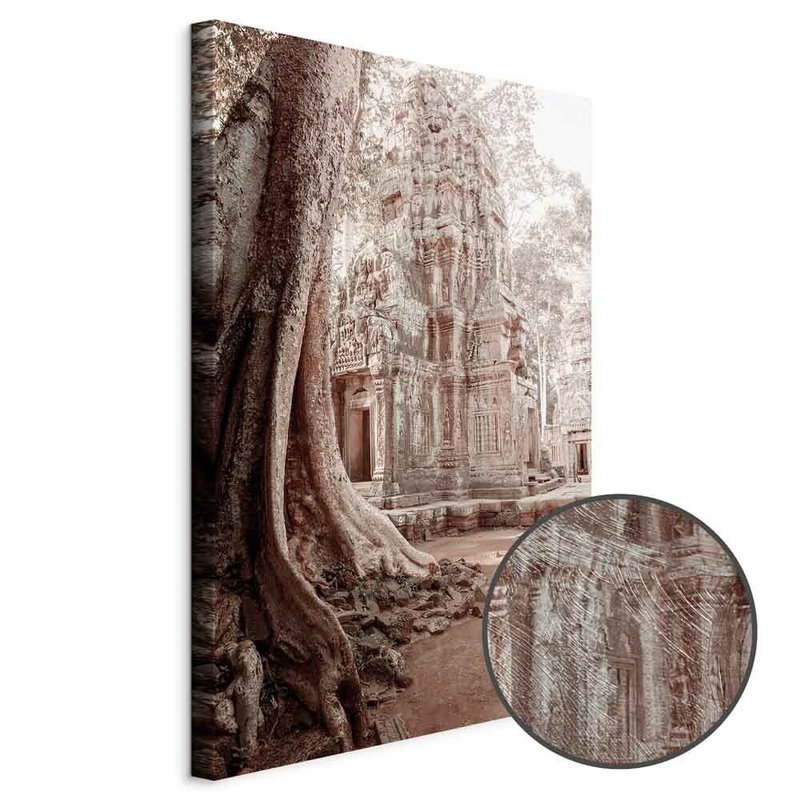 Produktvy av Ruins of angkor. En rund detaljförstoring visar den strukturerade gelytan.