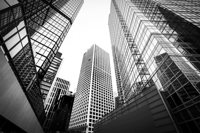 Vooraanzicht van In a big city wide - second. De volledige gedrukte compositie is te zien zonder het schuine productaanzicht of de detailopname van het geloppervlak.