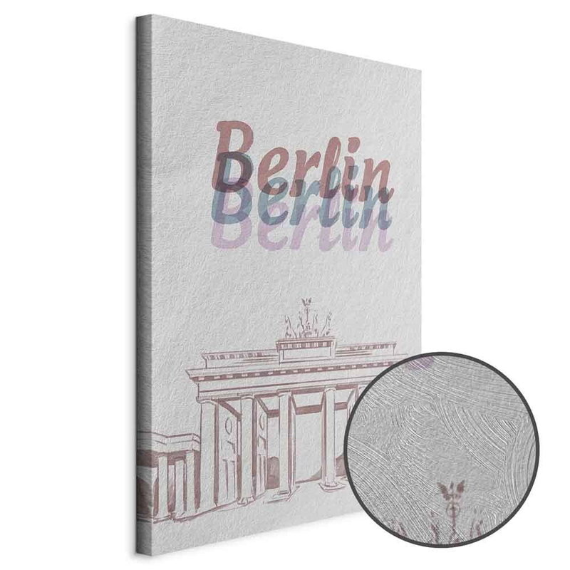 Produktvy av Berlin in watercolours. En rund detaljförstoring visar den strukturerade gelytan.