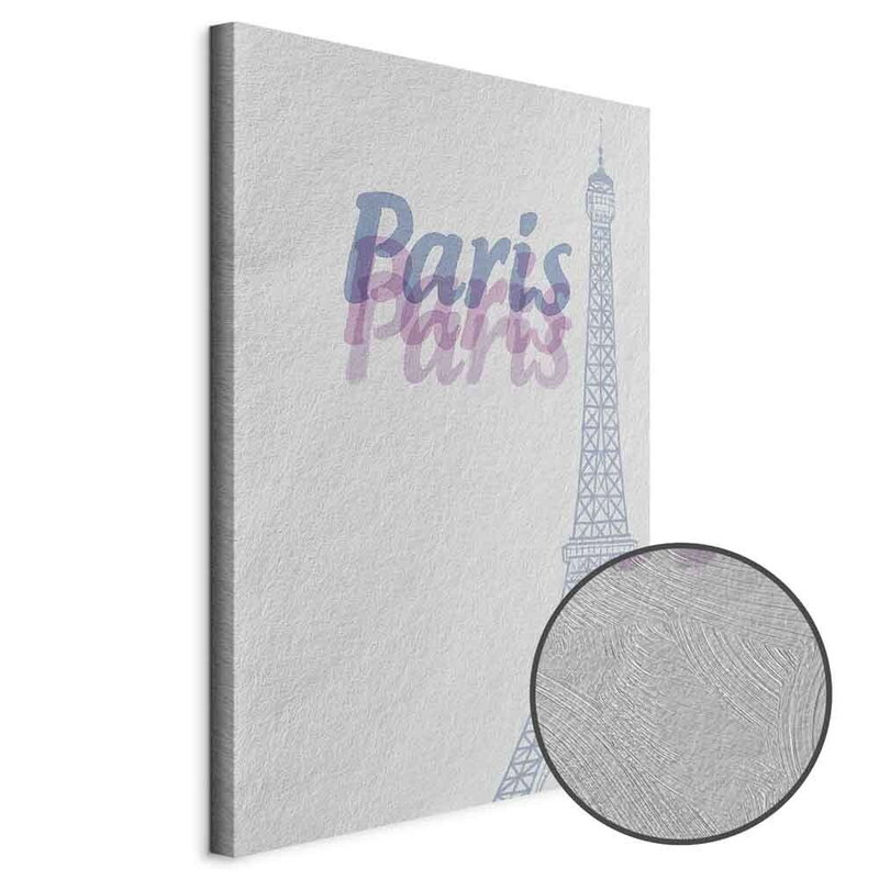 Produktvy av Paris in watercolours. En rund detaljförstoring visar den strukturerade gelytan.