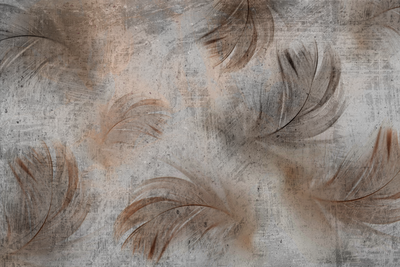 Vooraanzicht van Breeze of beige wide. De volledige gedrukte compositie is te zien zonder het schuine productaanzicht of de detailopname van het geloppervlak.
