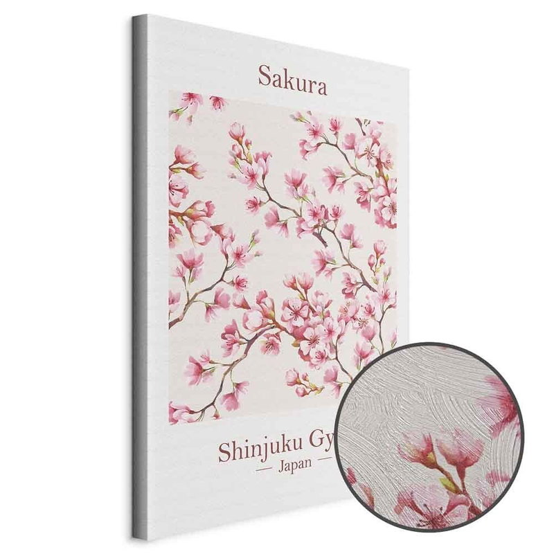 Produktvy av Sakura. En rund detaljförstoring visar den strukturerade gelytan.