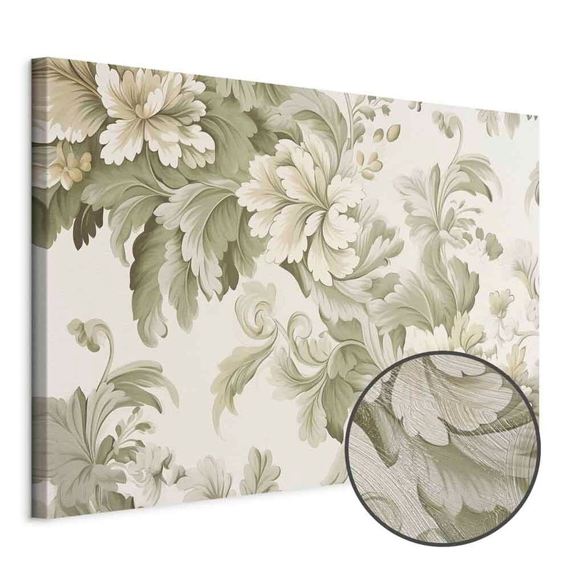 Produktvy av Retro vintage flowers in. En rund detaljförstoring visar den strukturerade gelytan.