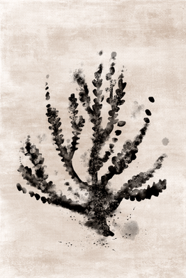 Vooraanzicht van Sea plant. De volledige gedrukte compositie is te zien zonder het schuine productaanzicht of de detailopname van het geloppervlak.