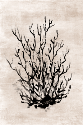 Vooraanzicht van Water bush. De volledige gedrukte compositie is te zien zonder het schuine productaanzicht of de detailopname van het geloppervlak.