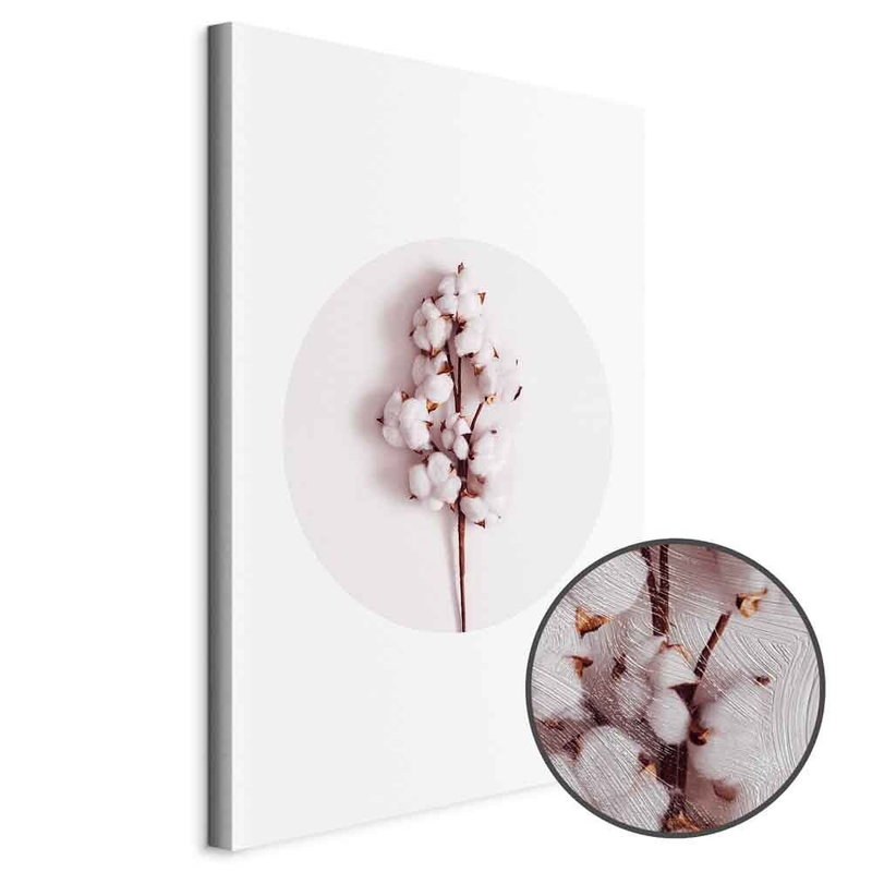 Produktvy av Soft cotton. En rund detaljförstoring visar den strukturerade gelytan.