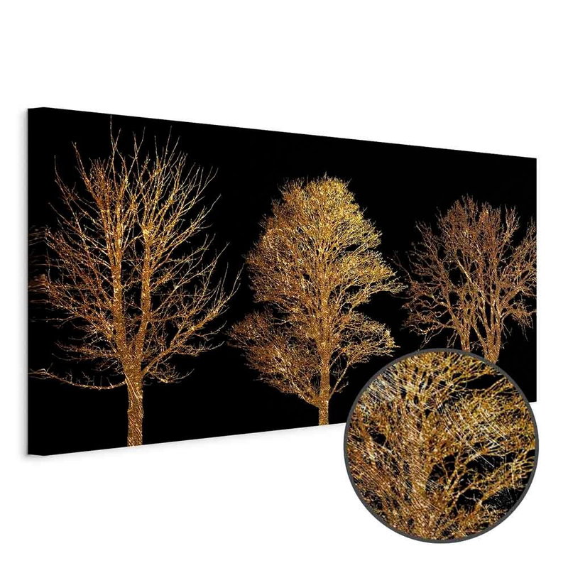 Produktvy av Golden forest wide. En rund detaljförstoring visar den strukturerade gelytan.