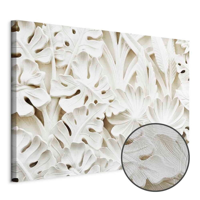 Produktvy av Ceramic leaves wide. En rund detaljförstoring visar den strukturerade gelytan.