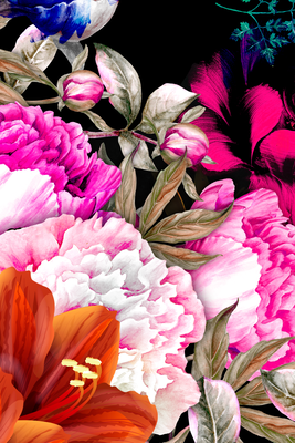 Vooraanzicht van Smell of summer. De volledige gedrukte compositie is te zien zonder het schuine productaanzicht of de detailopname van het geloppervlak.