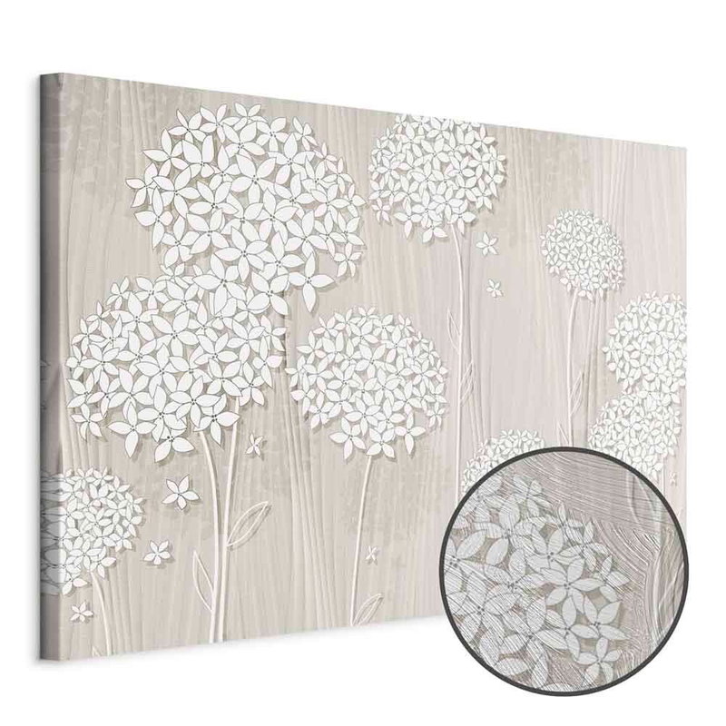 Produktvy av Flowers in the wind. En rund detaljförstoring visar den strukturerade gelytan.