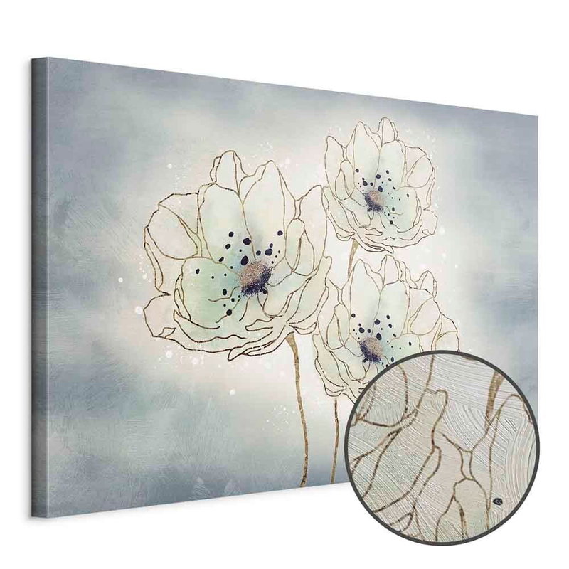 Produktvy av Ocean flowers wide. En rund detaljförstoring visar den strukturerade gelytan.