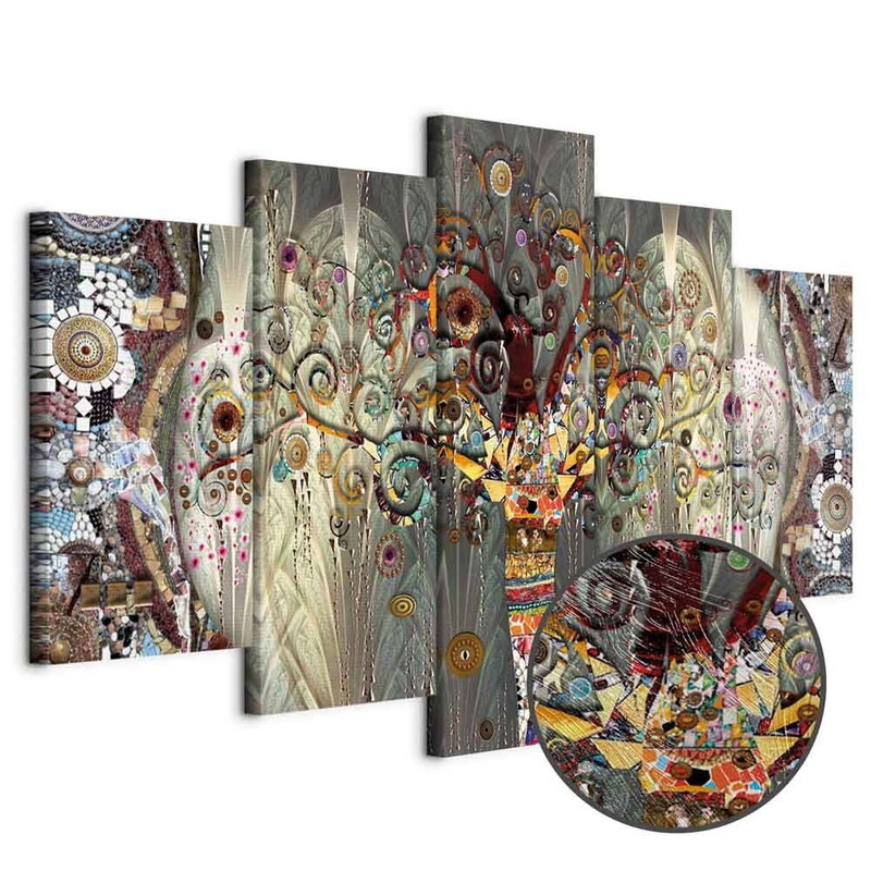 Produktvy av Tree of life. En rund detaljförstoring visar den strukturerade gelytan.