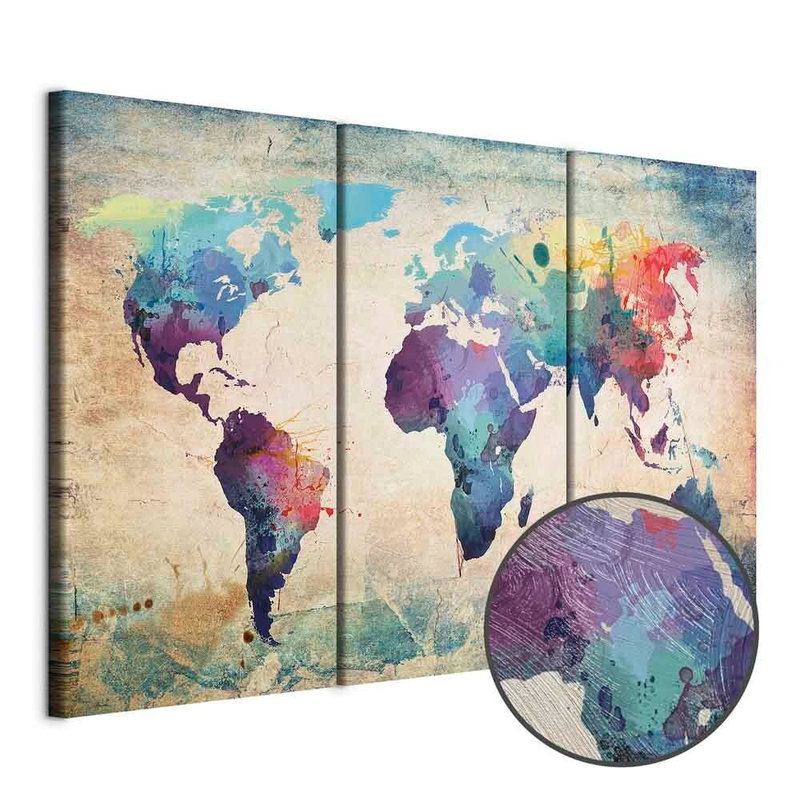 Produktvy av Rainbow map. En rund detaljförstoring visar den strukturerade gelytan.