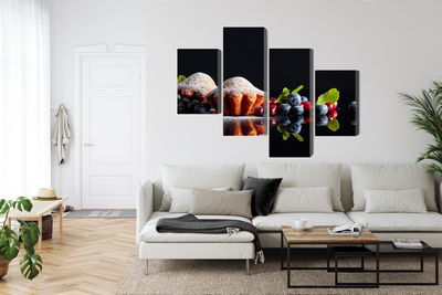 Ljuddämpande tavla - Muffins with fruits