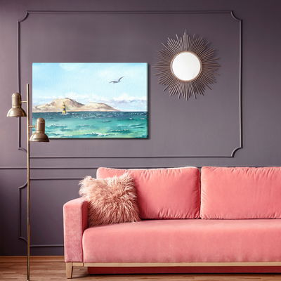 Ljuddämpande tavla - Sea and lighthouse