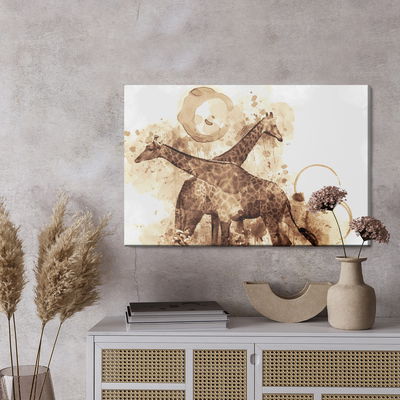 Ljuddämpande tavla - Giraffes - modern art