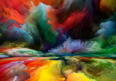 Ljuddämpande tavla - Colorful abstract road