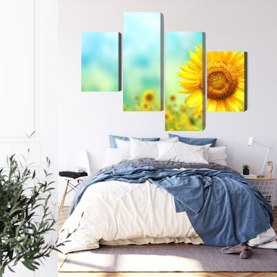 Ljuddämpande tavla - Decorative 3d sunflower