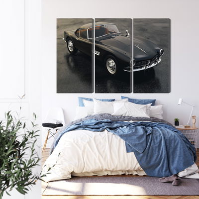 Ljuddämpande tavla - Vintage black sports car