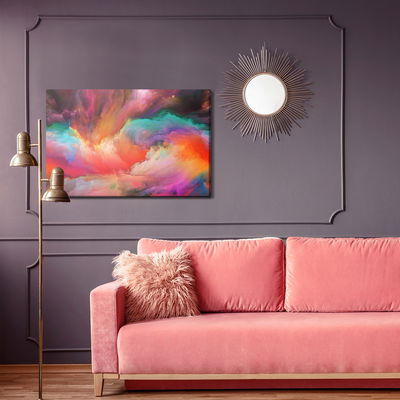 Ljuddämpande tavla - Abstract colorful swirls