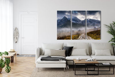 Ljuddämpande tavla - Misty landscape with hala