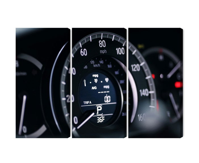 Ljuddämpande tavla - Modern car speedometer