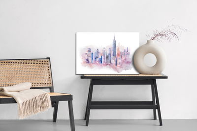 Ljuddämpande tavla - New York downtown painted