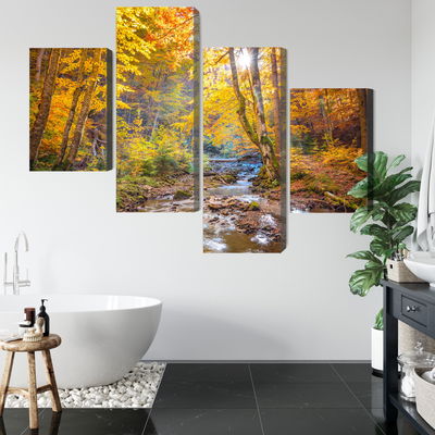 Ljuddämpande tavla - 3d autumn forest landscape