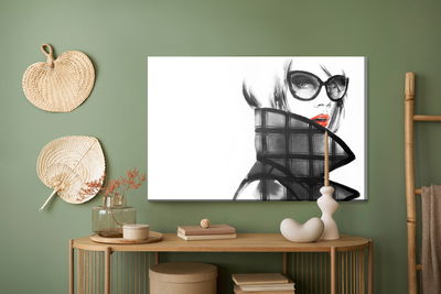 Ljuddämpande tavla - Stylish female portrait